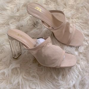 Zara open toe heels